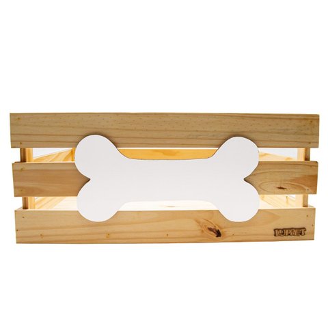 Caixa Organizadora Pet Luppet com Madeira Reaproveitada Natural