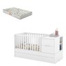 Berço Americano Multifuncional Formare Branco Acetinado com Colchão Gazin – Matic - 1