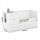 Ver imagem 3 de Berço Americano Multifuncional Formare Branco Acetinado com Colchão Gazin – Matic