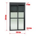 Ver imagem 4 de Porta Correr Integ.2F.Móveis 220 x 120 Elite c/Fecho Autom V.Liso Preto Brimak