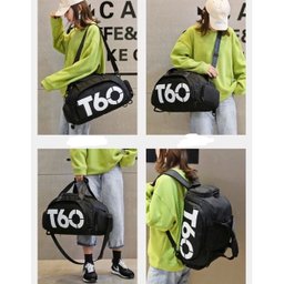 Bolsa Mala T60 Academia Esportes Porta Tenis Sport Treino PRETA - 3