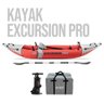 Caiaque Excursion Pro K1 com Remos e Bomba Vermelho Intex - 3