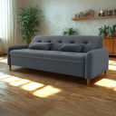 Ver mais imagens de Sofa Cama 2 Lugares 206cm Donna Veludo E425 Cinza Milani Store