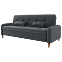Ver imagem 1 de Sofa Cama 2 Lugares 206cm Donna Veludo E425 Cinza Milani Store
