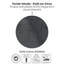 Ver imagem 7 de Sofa Cama 2 Lugares 206cm Donna Veludo E425 Cinza Milani Store
