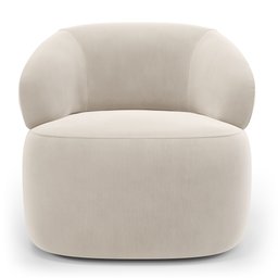 Kit Poltrona Giratória e Sofá Orgânico Living Glee 03 Lugares 170cm Veludo Bege - Desk Design - 11 Kit Poltrona Giratória e Sofá Orgânico Living Glee 03 Lugares 170cm Veludo Bege - Desk Design - 11