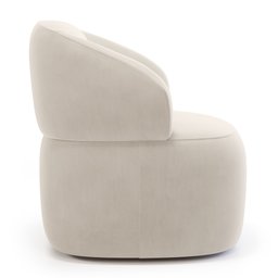 Kit Poltrona Giratória e Sofá Orgânico Living Glee 03 Lugares 170cm Veludo Bege - Desk Design - 13 Kit Poltrona Giratória e Sofá Orgânico Living Glee 03 Lugares 170cm Veludo Bege - Desk Design - 13