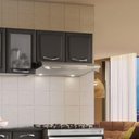 Ver imagem 4 de Armário de Cozinha Aéreo Itatiaia Aço 2 Portas Geladeira New Premium Grafite/Branco