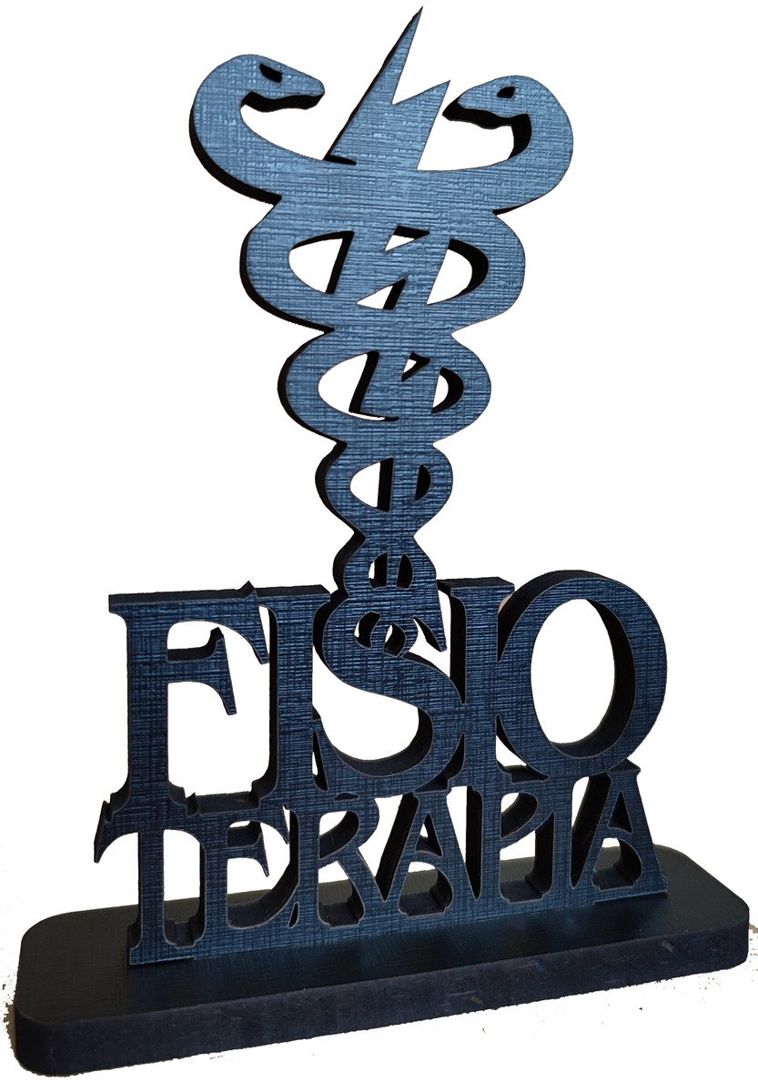 Emblema de mesa, símbolo profissão fisioterapia formatura