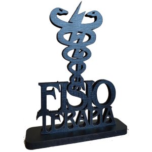 Emblema de mesa, símbolo profissão fisioterapia formatura