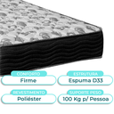 Ver imagem 2 de Cama Box Bau + Colchão Solteiro Ortobom D33 Iso100 + Cabeceira Estofada