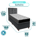 Ver imagem 3 de Cama Box Bau + Colchão Solteiro Ortobom D33 Iso100 + Cabeceira Estofada