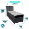Cama Box Bau + Colchão Solteiro Ortobom D33 Iso100 + Cabeceira Estofada - 3