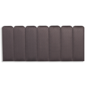 Ver imagem 3 de Cabeceira Casal Modulada Arredondada Cama Box Suede Cinza Chumbo