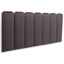 Ver imagem 1 de Cabeceira Casal Modulada Arredondada Cama Box Suede Cinza Chumbo