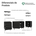 Ver imagem 7 de Armário de Cozinha Completa 240 cm Preto Nice Madesa 01