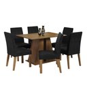 Ver imagem 2 de Conjunto Sala de Jantar Mesa Tampo de Madeira 6 Cadeiras Rustic/oxford Cheryl Madesa