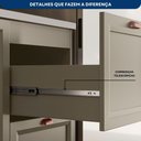Ver imagem 4 de Cozinha Modulada Olivia 6 Peças com Paneleiro Cristaleira e Aéreo com Vidro Reflex Poliman Móveis