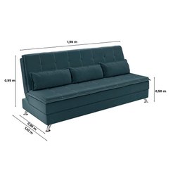 Sofá Cama Casal Luma 1,90m - Xflex Sofás - 6