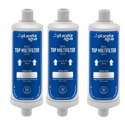 Kit 3 Un Refil Top Multifilter Compatível com Instalações com Rosca ou Engates de 1/2" - 1