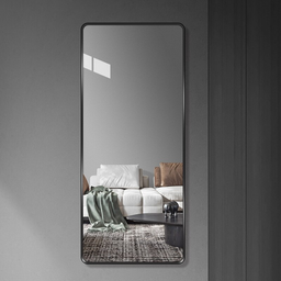 Espelho Grande Corpo Inteiro Retangular com Moldura em Metal Industrial 120 X 60cm Preto - 4