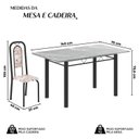 Ver imagem 3 de Conjunto Sala de Jantar com 6 Cadeiras Lara Preto/Bege
