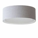 Ver imagem 1 de Plafon Cilíndrico Duplo Vivare Md-3037 Cúpula em Tecido 60x25cm - Bivolt Rustico-cinza 127/220v