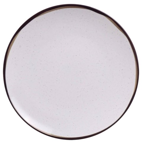 Prato Sobremesa Tramontina Canyon em Porcelana Decorada 21cm Cozinha Servir Tortas Doces