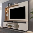 Ver imagem 1 de Home para TV Home Davi para TV 80 Polegadas 180cm MDP com LED Off White e Canela