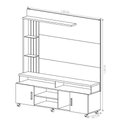 Ver imagem 3 de Home para TV Home Davi para TV 80 Polegadas 180cm MDP com LED Off White e Canela