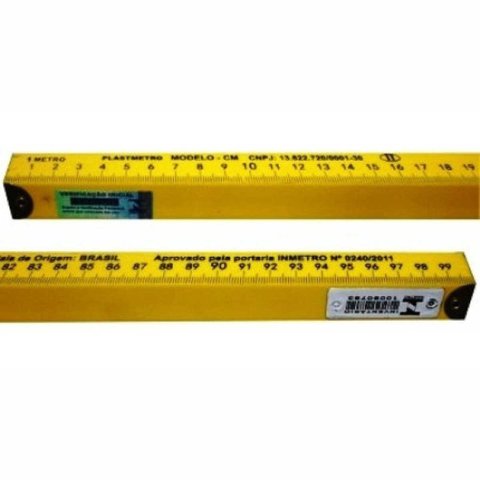 5 Régua Metro Tecido Alfaiate Balcão Corte Costura Estilista Plastmetro