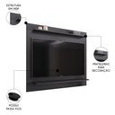 Ver imagem 3 de Painel para Tv Suspenso 50 Pol 120cm 2 Prateleiras Versa M24 Preto - Mpozenato