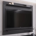 Ver imagem 2 de Painel para Tv Suspenso 50 Pol 120cm 2 Prateleiras Versa M24 Preto - Mpozenato