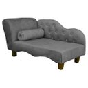 Ver imagem 1 de Caminha Pet Luxo Divâ Tecido Veludo Divini Decor:cinza