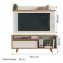 Ver imagem 3 de Rack com Painel para TV 160cm até 60 Polegadas Marrom/Branco - Notável
