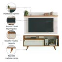 Ver imagem 4 de Rack com Painel para TV 160cm até 60 Polegadas Marrom/Branco - Notável