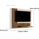 Ver imagem 2 de Painel Sala Para TV até 43 Polegadas 5119 Smart - Off White / Nature - JM Casa dos Moveis