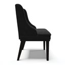Ver imagem 4 de Kit 06 Cadeiras de Jantar Liz Suede Preto Base Fixa Madeira Preto - D’Rossi