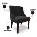 Ver imagem 6 de Kit 06 Cadeiras de Jantar Liz Suede Preto Base Fixa Madeira Preto - D’Rossi