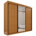 Ver imagem 2 de Guarda-Roupa Casal 3 Portas de Correr 4 Gavetas Manaus Marrom/Cinamomo/Off White