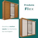 Ver imagem 5 de Guarda-Roupa Casal 3 Portas de Correr 4 Gavetas Manaus Marrom/Cinamomo/Off White