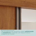 Ver mais imagens de Guarda-Roupa Casal 3 Portas de Correr 4 Gavetas Manaus Marrom/Cinamomo/Off White