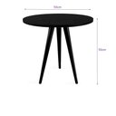 Ver imagem 2 de Mesa Lateral De Canto Tripé 50X50Cm Preto