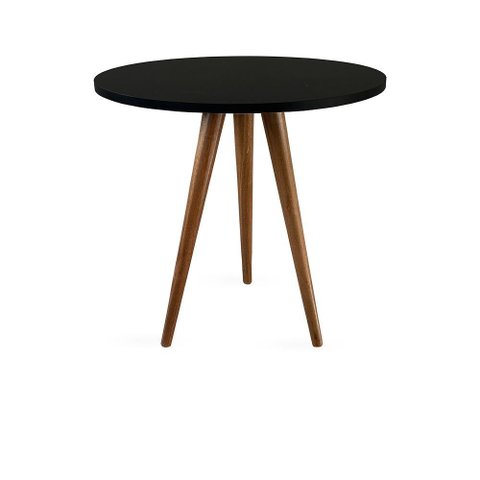 Mesa Lateral De Canto Tripé 50X50Cm Preto
