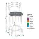 Ver imagem 3 de Kit 2 Banquetas Cromadas Bc26c Assento Espuma D15