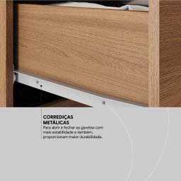 Cômoda Astral 4 Gavetas Amêndola Touch Demóbile - Bela Móveis - 9