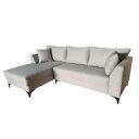 Ver imagem 3 de Sofá Chaise Pierri | Tecido Linho | Pé Aço | 240x160cm | Safira 02