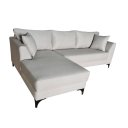Ver imagem 2 de Sofá Chaise Pierri | Tecido Linho | Pé Aço | 240x160cm | Safira 02