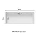 Ver imagem 4 de Armário Aéreo Madesa Lux 80 cm 1 Porta Basculante Branco/Branco Veludo