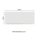 Ver imagem 3 de Armário Aéreo Madesa Lux 80 cm 1 Porta Basculante Branco/Branco Veludo